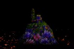 Le Puy, Lichter: Felsenkirche mit Blumen