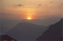 Verbier: Sonnenuntergang Verbier