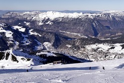 La Clusaz von der Piste l'Aiguille