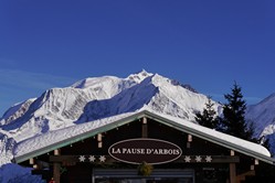 Megve - Pause d'Arbois mit Mont Blanc