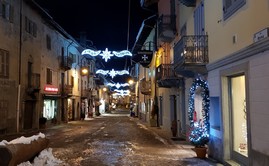 Montgenvre/Sestriere, Cesana Torinese am Abend