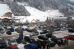 Hochzillertal Talstation vom Parkhaus gesehen Zillertal