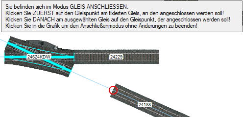 Gleis anschließen bei mehr als einem freien Punkt